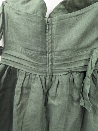 SIR The Label Green Linen Strapless Mini Dress Size 1 - Picture 6 of 12
