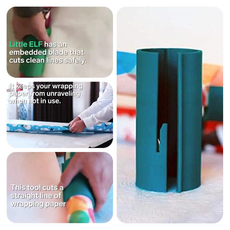 Wrapping Paper Cutter Xmas Gift Tool Roll Cutter Quick and ...