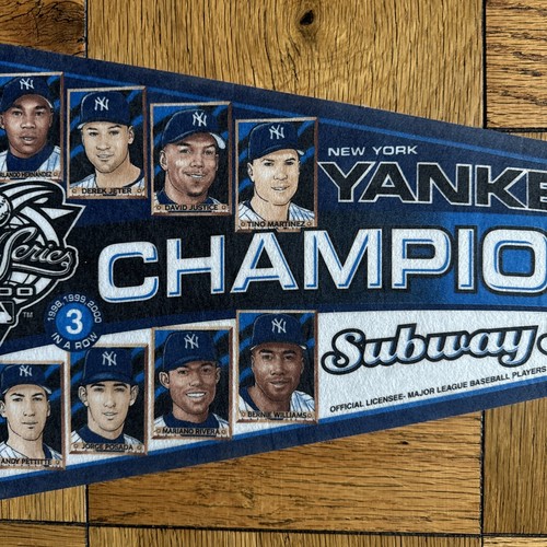 Vintage New York Yankees Subway Series World Series 2000 Champions Pennant - Picture 3 of 7