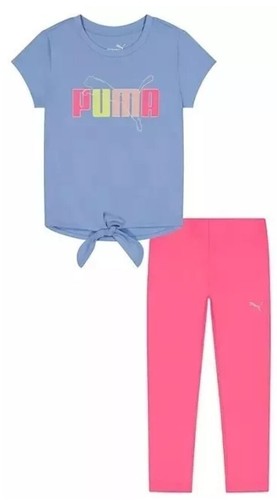 Puma Girl 2 Piece Size 2T Short Sleeve Top and Legging All Day Comfort Set - Picture 2 of 5