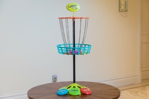 Wham-O-Youth-Indoor-Outdoor-Portable-Mini-Frisbee-Golf-Toy-Set-Target-w-6-Discs