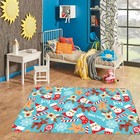 3D Brown Reindeer B263 Christmas Game Non Slip Rug Mat Photo Carpet Zoe