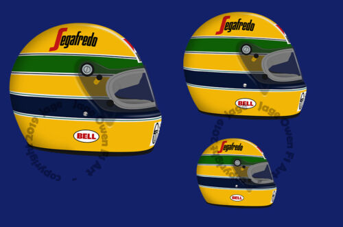 Adesivi Casco Ayrton Senna F1 1984 -1994 McLaren Lotus - Scuderia GP - Foto 4 di 17