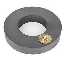 Ferrite Ring Large Magnet,4.72In Dia Big Round Ceramic DiscHeavy Duty Magnet New