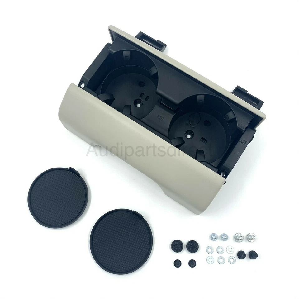 Genuine Audi e-tron / A6 & A7 2019+ rear armrest retrofit cup holder kit (cream) - Image 4 of 4