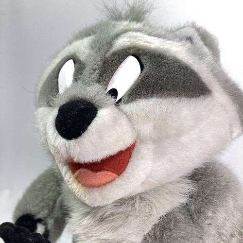 Vintage Disneyland Disney World Plush Raccoon Meeko Pocahontas 15" Jointed Plush - Picture 4 of 20