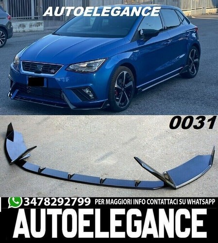 SEAT IBIZA 6F SPOILER FR SPOILER SOTTO PARAURTI ANTERIORE ABS NERO SPLITTER - Imagen 2 de 13