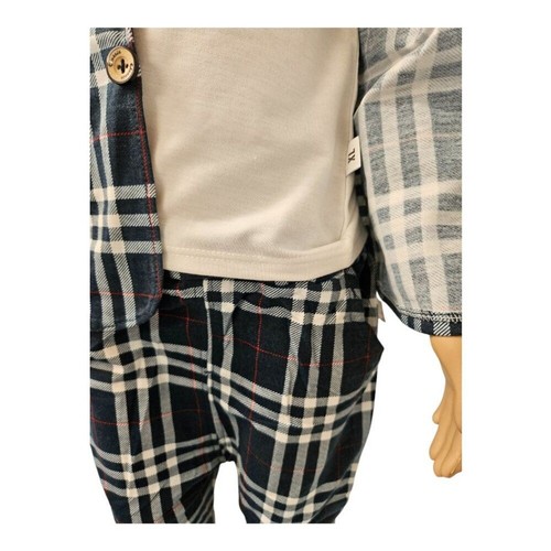 4T Boys Blue 3piece Suit Set. Long Sleeve Undershirt, Sport Jacket, Pant - Picture 6 of 7