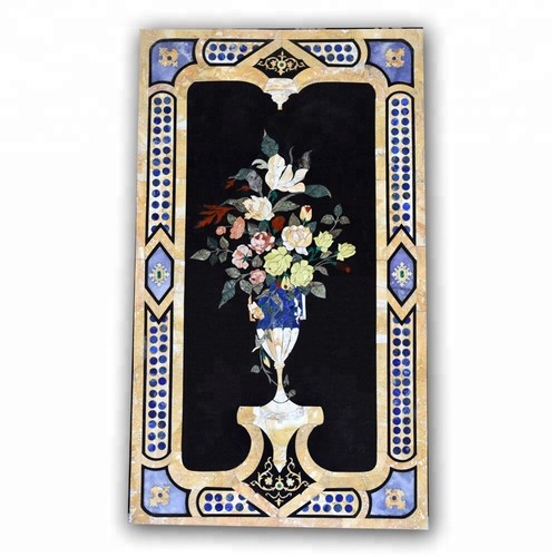 Marble Table Top 60" x 30" Inlay pietra dura handicraft Home decor - Picture 3 of 9
