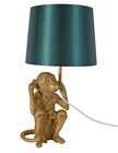 Table Lamp Monkey Gold Nightstand Lamp Light Animal Figure