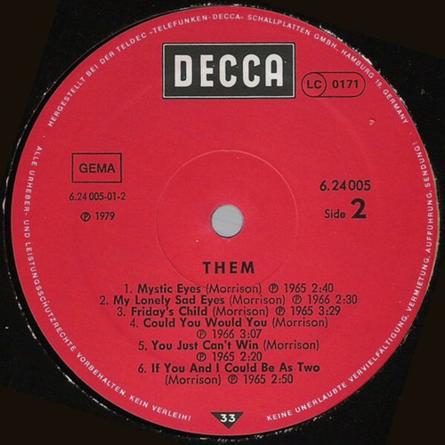 Them Featuring Van Morrison - Them Featuring Van Morrison (LP, Comp) (Very Good - Picture 4 of 4