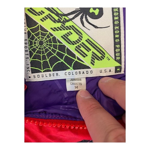 Kids Spyder Ski Jacket Size 14 Purple Quarter Zip Hooded Great Used Condition - Picture 17 of 19