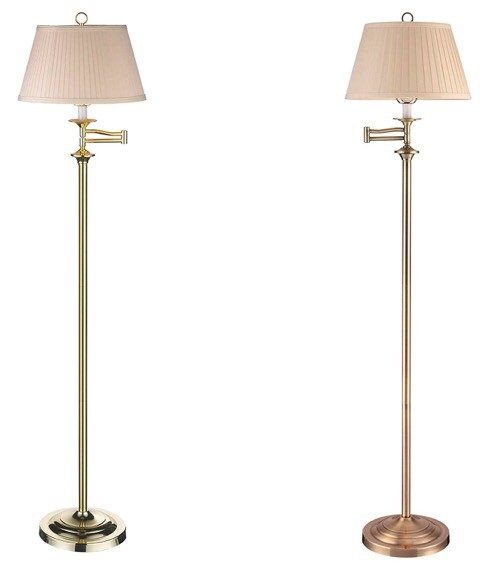 Floor lamp with extension arm outlet
