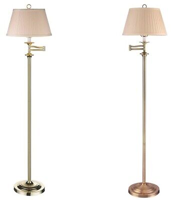 Traditional Swing Arm Floor Lamp Light, Antique Swivel Floor Lamp