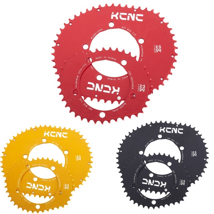 KCNC K5 Blade II Rectangular Plato 53 39 T BCD110MM Rojo Negro Dorado KCNC K5 Blade II Rectangular Plato 53 39 T BCD110MM Rojo Negro Dorado