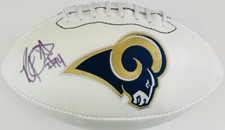 ROBERT QUINN SIGNED ST LOUIS RAMS LOGO FOOTBALL LOS ANGELES AUTOGRAPH COA K3