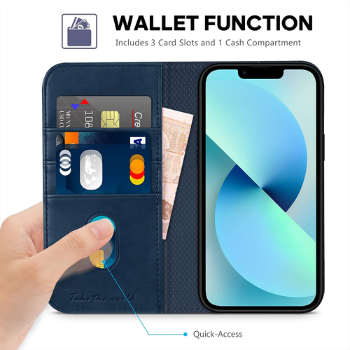 Funda Billetera TUCCH para iPhone 14 Pro (6.1") 2022 5G, Protectora Cuero PU... - Imagen 7 de 9
