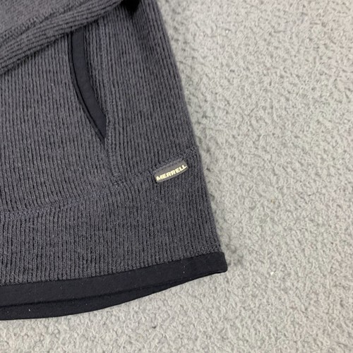 Merrell Sweater Girls Medium Gray Pockets Long Sleeve Knitted Mock Neck Full Zip - Picture 4 of 9
