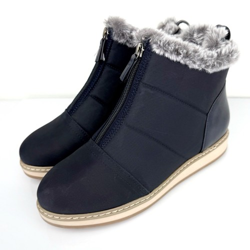 White Mountain Women's Tamarin Puffer Ankle Bootie Navy Blue Size 9.5 - Picture 5 of 12