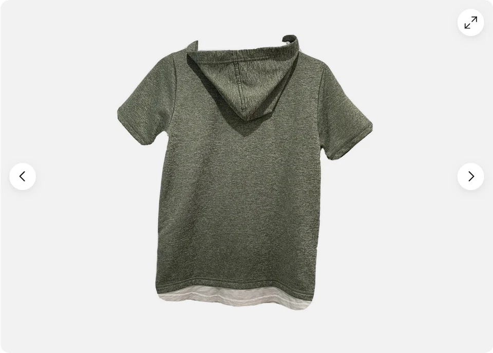 Sudadera con capucha manga corta Boston Traders para niños (VERDE GRANDE 14/16) NUEVA CON ETIQUETAS Foto 2 de 4