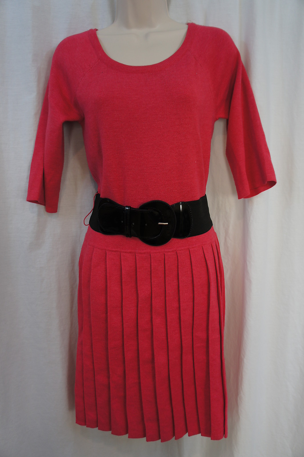 Signature by Robbie Bee Dress Sz L Pink Belted Waist Casual Party Dress Signature by Robbie Bee Dress Sz L Pink Belted Waist Casual Party Dress