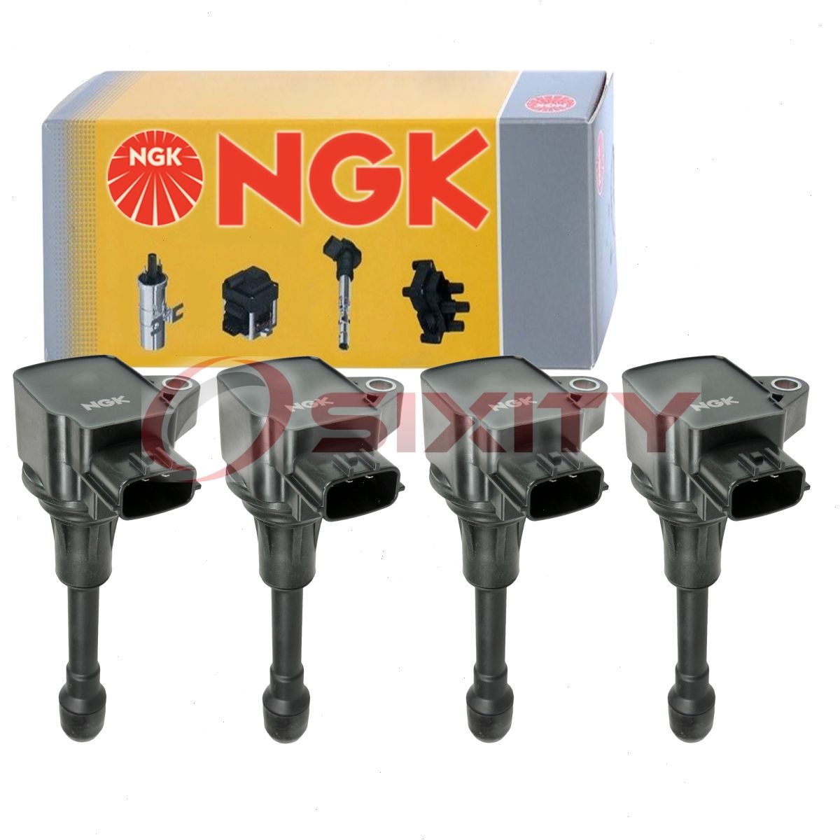 4 pcs NGK Ignition Coil for 2011-2013 Infiniti QX56 5.6L V8 - Spark Plug mi