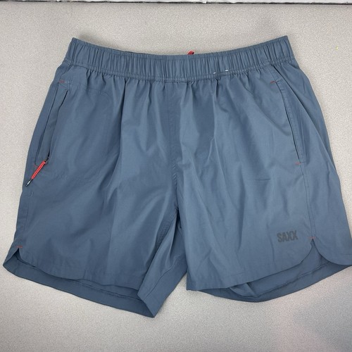 Saxx Shorts Mens Extra Large Blue Gainmaker 2N1 7" Performance Stretch Athletic