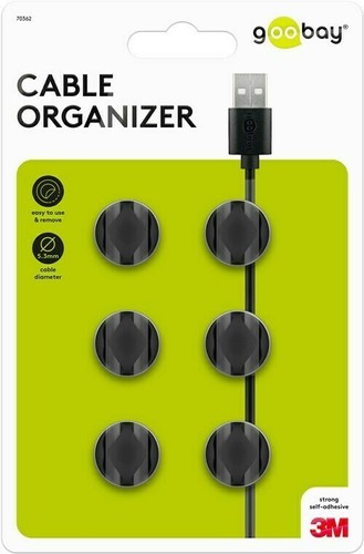 5x Kabel Management 2-Slots (mini), schwarz; Kabel Management 2-Slots (mini), sc - Bild 2 von 7