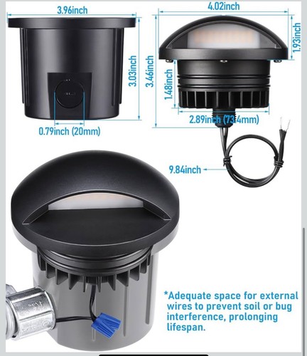 Leonlite Led Landscape Light 6w In Ground Well Light 6 Pk, Free Shipping - Picture 4 of 8