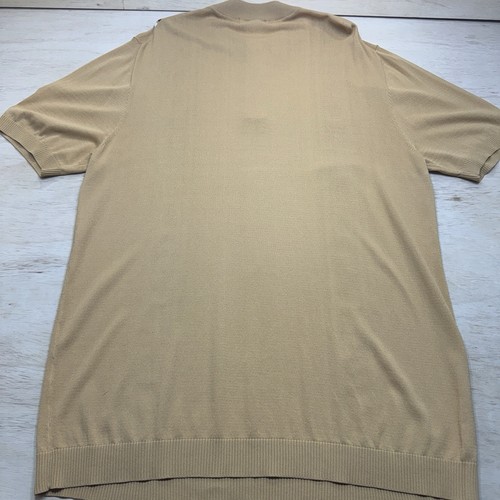 Prestige Original Mens 2XL Beige Geometric 1/4 Zip Knit Soft Long Shirt UEC - Picture 13 of 17