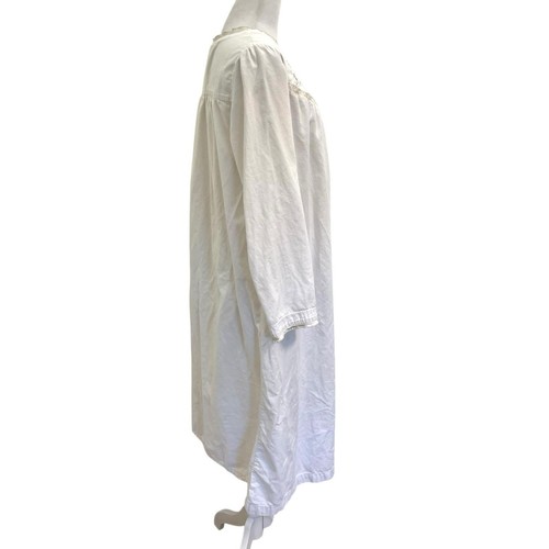 Vintage 90s Laura Ashley Cottagecore Prairie Romantic Nightgown White size Small - Picture 6 of 10