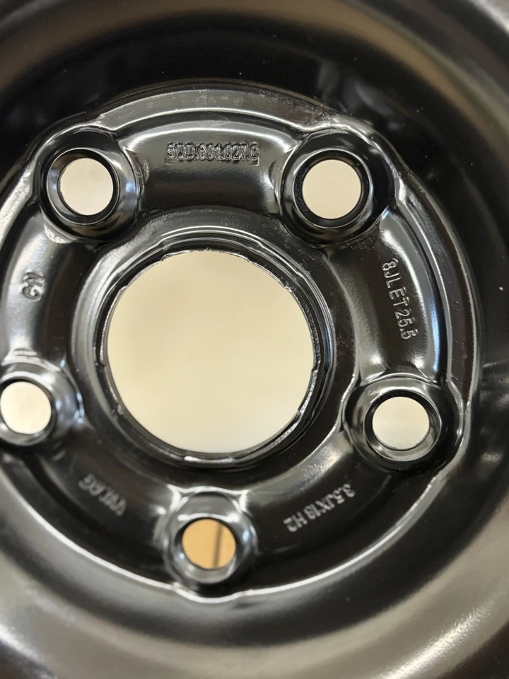 VW Golf Tiguan Passat Notrad Reserverad 8JL ET 25.5 T125/70/R18 99M 5QD601027C - Bild 4 von 4