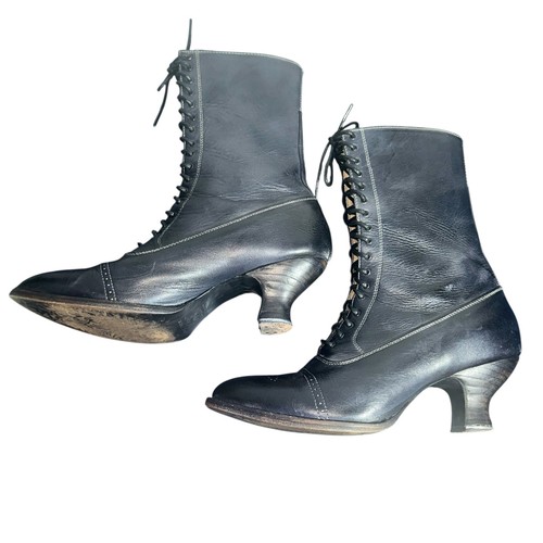 Oak Tree Farms Victorian Schnürstiefel schwarz Leder Gr. 8 Unikat ausverkauft - Bild 7 von 13