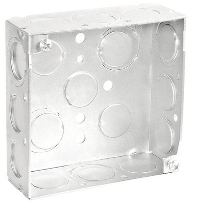 (50-PACK)Southwire 4'' Square Steel Outlet Box Suitable for Conduit 52151-S-UPC
