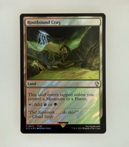 MTG: Rootbound Crag (Surge Foil) Commander: Final Fantasy Foil NM - Picture 1 of 2