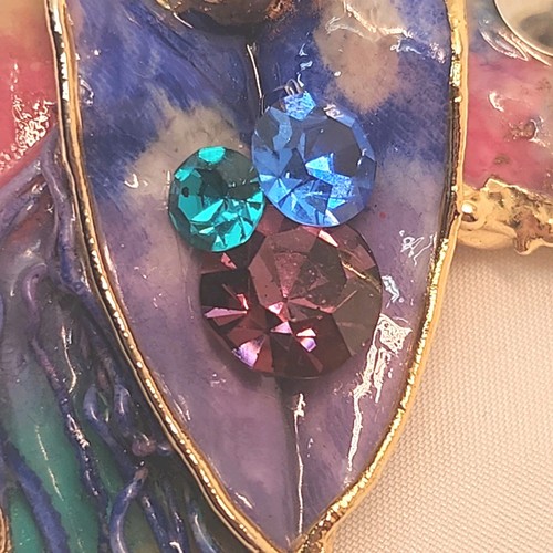 Vintage Amy Lacombe Earrings Clay Sculptural Abstract 1980s Post Statement Piece - Picture 13 of 18