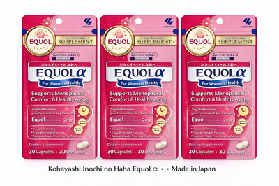 Kobayashi Inochi no Haha Equol α+ Supplement 60 Tablets x3 PMS  Japan