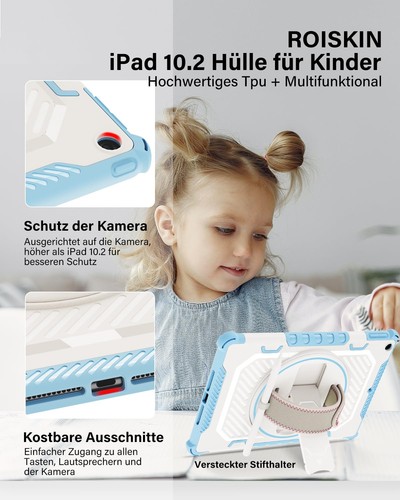 ROISKIN Case for iPad 9/8th/7th Generation 10.2 Heavy Duty Rugged - Picture 3 of 24
