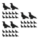 3 Pieces Crow Statue Mini Bird Ornament Resin Miniature Ornaments