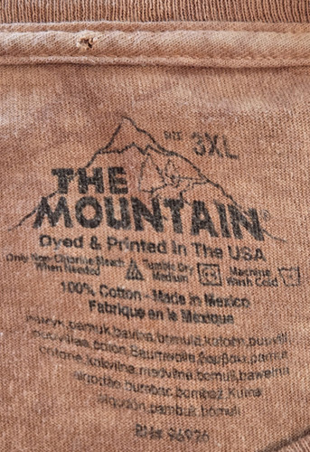 The Mountain Shirt Men's 3XL Brown Tie Dye Short Sleeve Grizzly Bear Graphic Tee - Picture 10 of 11