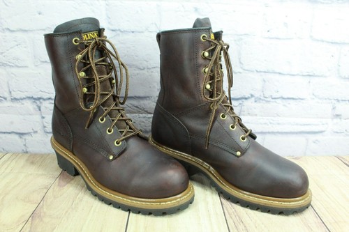 Botas de trabajo Carolina Elm para hombre de cuero marrón resistente al aceite con puntera de acero talla 8,5 M - Imagen 3 de 9