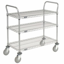 Nexel Wire Shelf Utility Cart 3 Shelves 800 Lb. Capacity 48x24x38