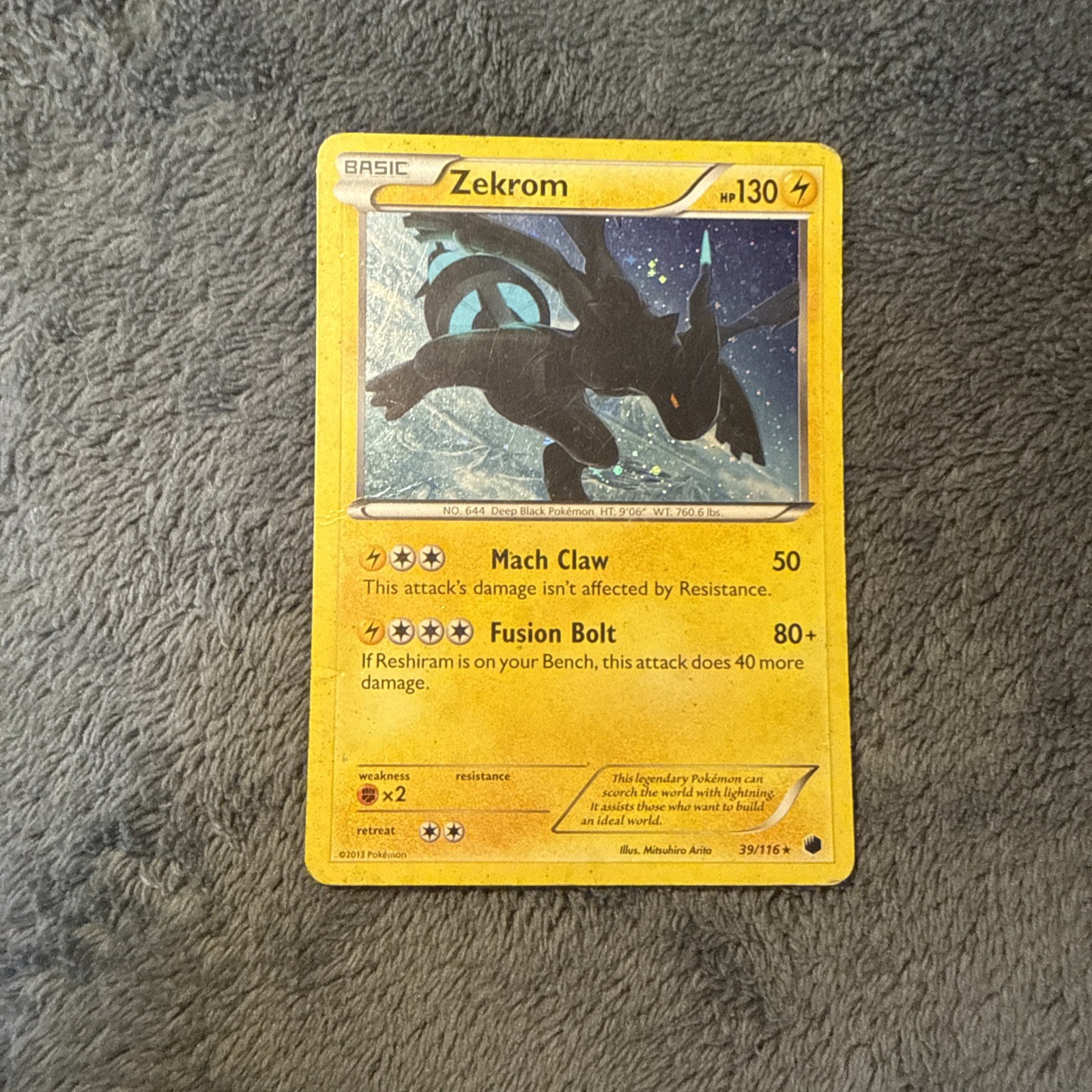 Pokémon TCG - Zekrom 39/116 - Vintage Holo Rare - B&W Plasma Freeze *NM/LP