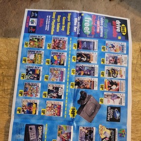 Vtg 1998 TOYS R US Store Circular Print Ad Nintendo 64 Playstation Sega Saturn 