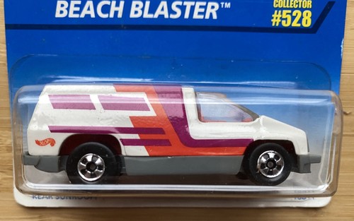 VINTAGE 1997 HOT WHEELS BEACH BLASTER RARE WHITE COLLECTOR #528 BLUE CARD - Picture 2 of 7