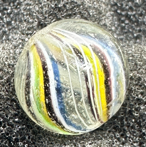 LATTICINO SWIRL MARBLE .68" HANDMADE ANTIQUE old toy GERMAN 17.4 mm damage - Picture 9 of 9