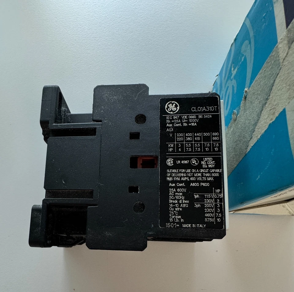 Contator GE CL01A310TJ NOVO NA CAIXA - Imagem 2 de 4