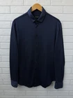 Giorgio Armani Button Up Shirt Men’s Blue Textured Made In Italy Size 42 16.5