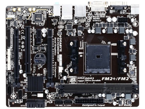 GIGABYTE F2A88XM-HD3P Motherboard AMD A88X DDR3 Socket FM2/FM2+ Micro ATX - Picture 1 of 3