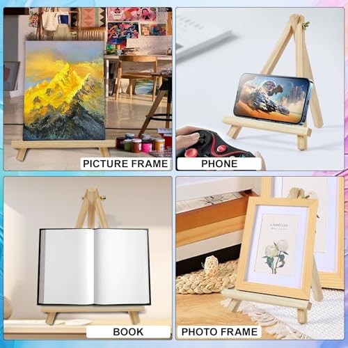 2 Pcs Tabletop Easels, 9 Inch & 17 Inch Wood Easels, Easel Stand for Painting - Bild 2 von 8